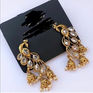 Peacock Indian Jhumka Desi Earrings